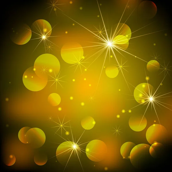 Fond Lumineux Vectoriel Avec Bokeh Étoiles — Image vectorielle