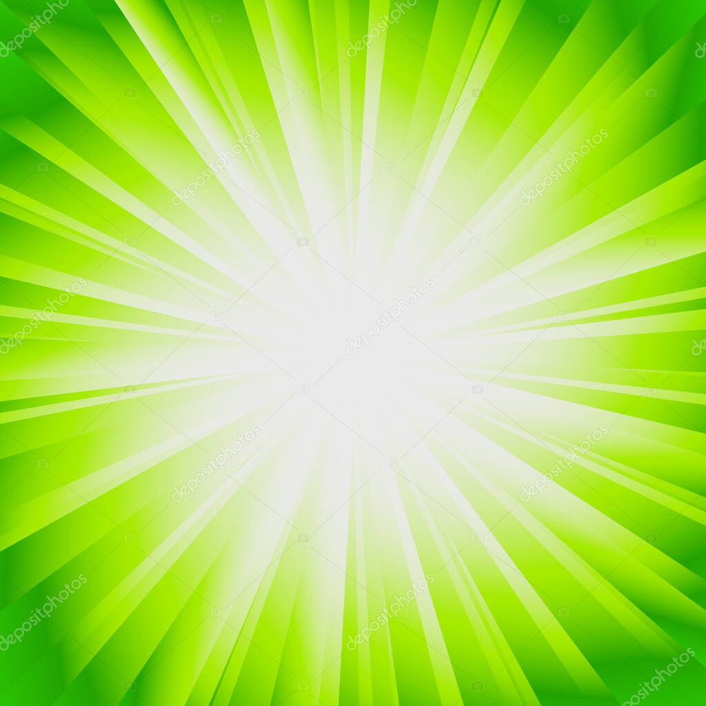 Vector Green Sun Rays