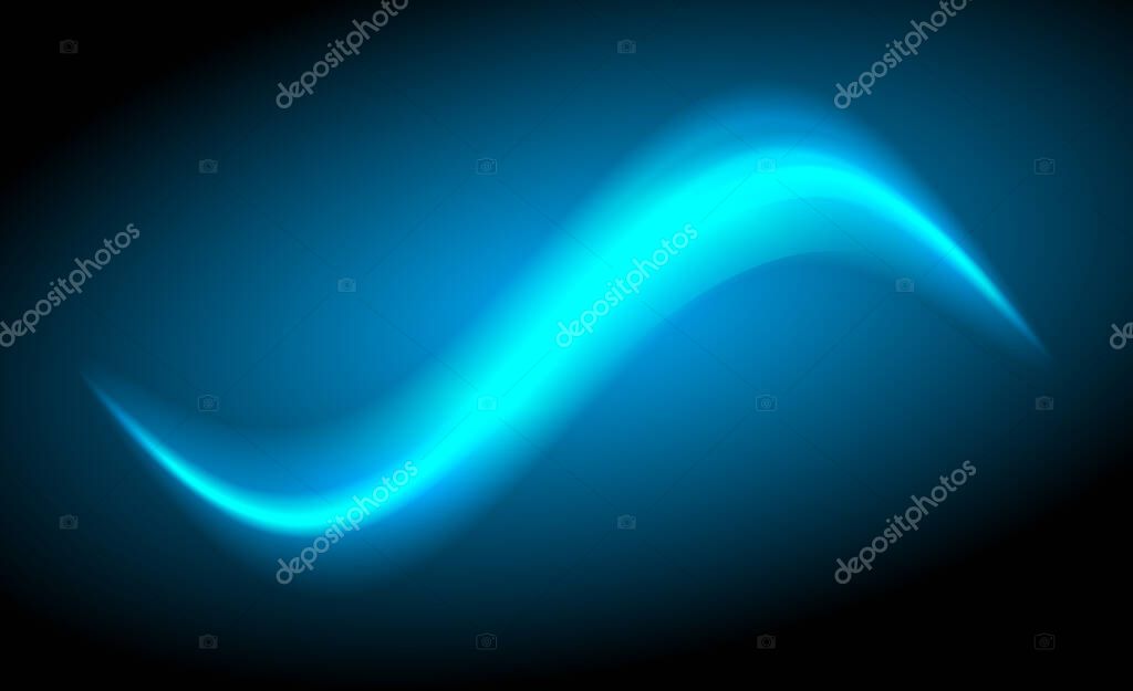 Vector Blue Shining Wave