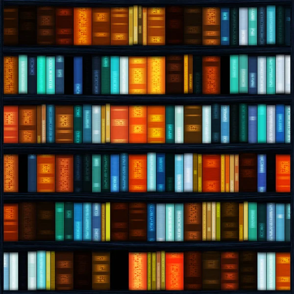 Kontinuierliches Altes Bücherregalmuster — Stockfoto