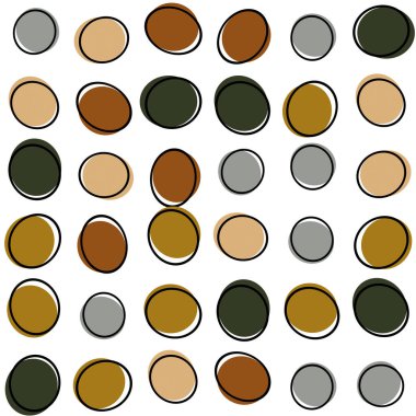 Retro oval yinelenen desen  