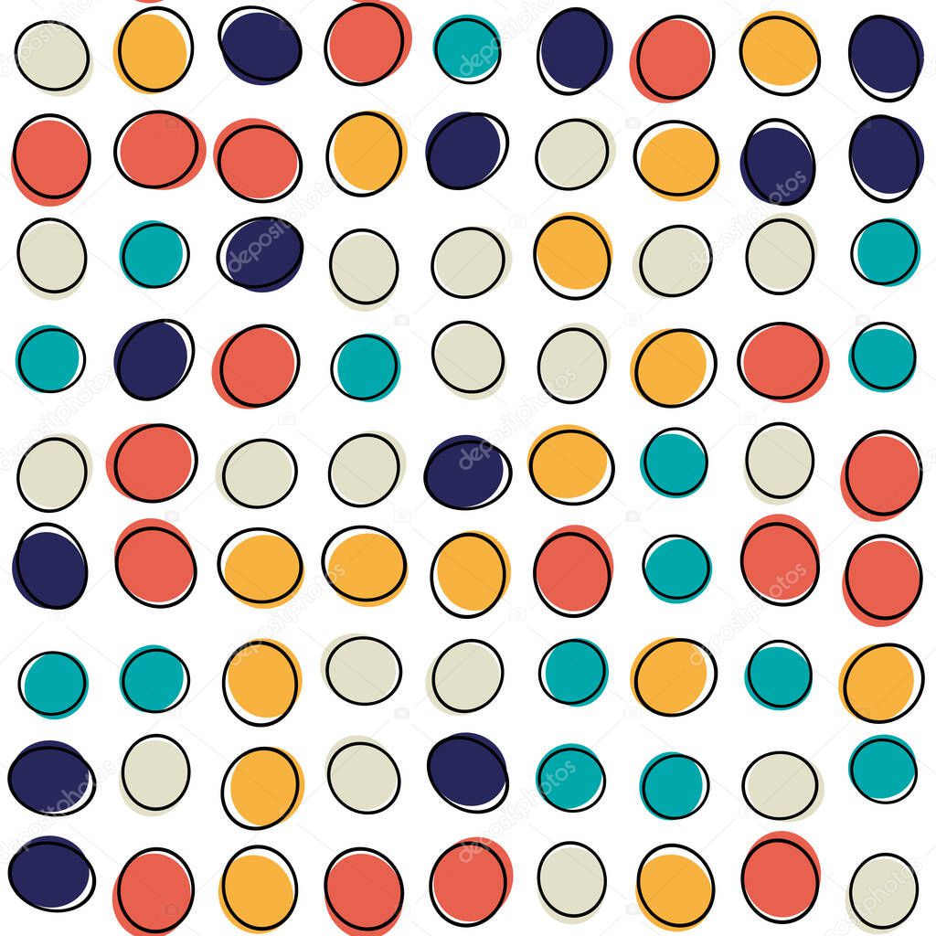 Retro oval repeating pattern  