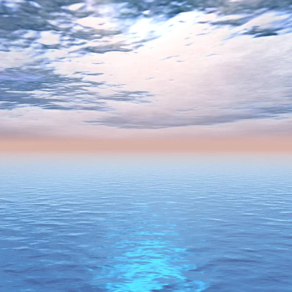 Landschaft Bewölkt Wasser Hintergrund — Stockfoto