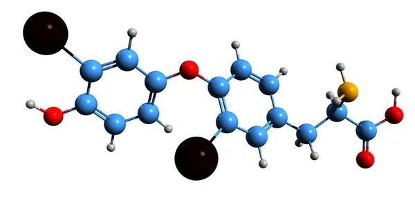 Aufnahme Der Diiodothyronin Skelettformel Molekulare Chemische Struktur Des Metaboliten Des — Stockfoto