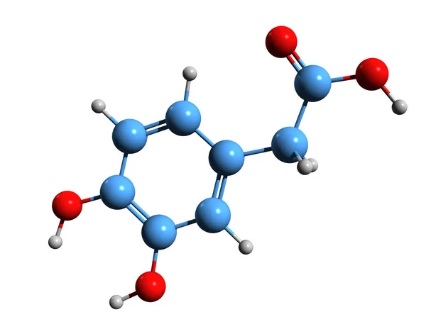 Immagine Della Formula Scheletrica Dell Acido Diidrossifenilacetico Struttura Chimica Molecolare — Foto Stock