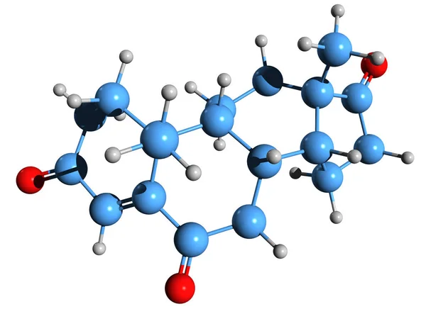 Beeld Van Androstene Trionskelet Formule Moleculaire Chemische Structuur Van Geïsoleerd — Stockfoto