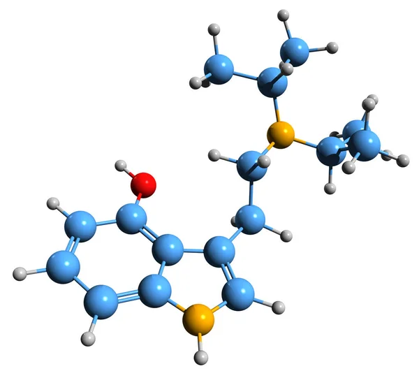 Beeld Van Dipt Skeletformule Moleculaire Chemische Structuur Van Iprocin Geïsoleerd — Stockfoto