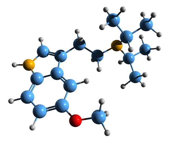 Aufnahme Der Meo Dipt Skelettformel Molekulare Chemische Struktur Von Foxy — Stockfoto