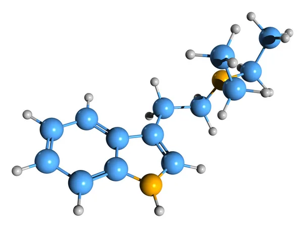 Aufnahme Der Det Skelettformel Molekulare Chemische Struktur Von Hydroxy Diethyl — Stockfoto