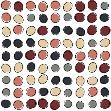 Retro oval yinelenen desen  