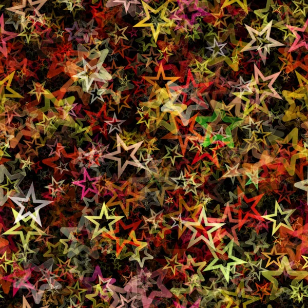 Retro Five Pointed Stars Repeating Pattern — Stock Photo, Image