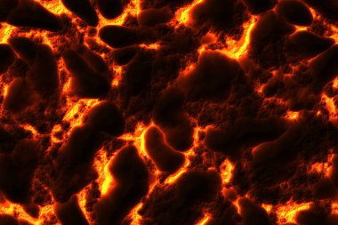 Sıcak lavla sürekli desen