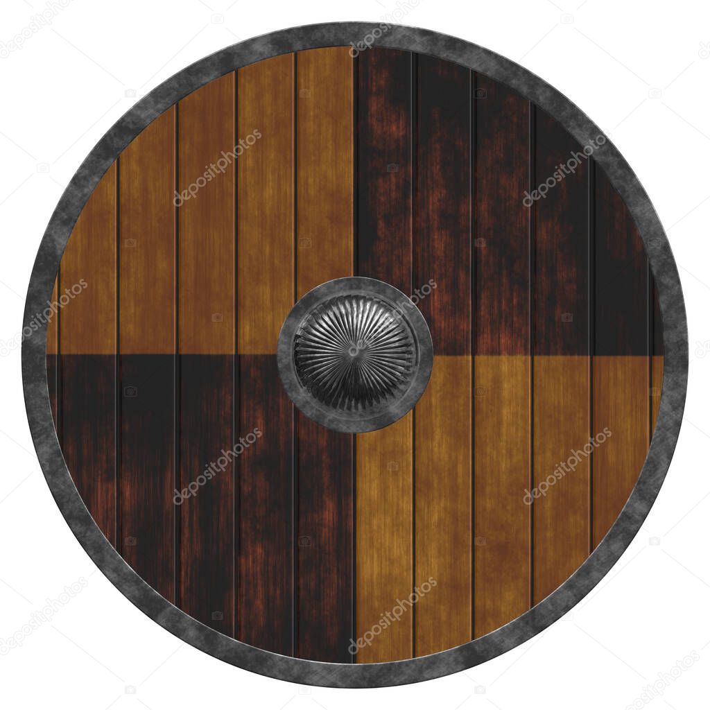 Old   wooden shield banner