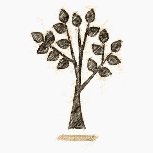 Biçimlendirilmiş Kapak Ağacı Simgesi — Stok fotoğraf