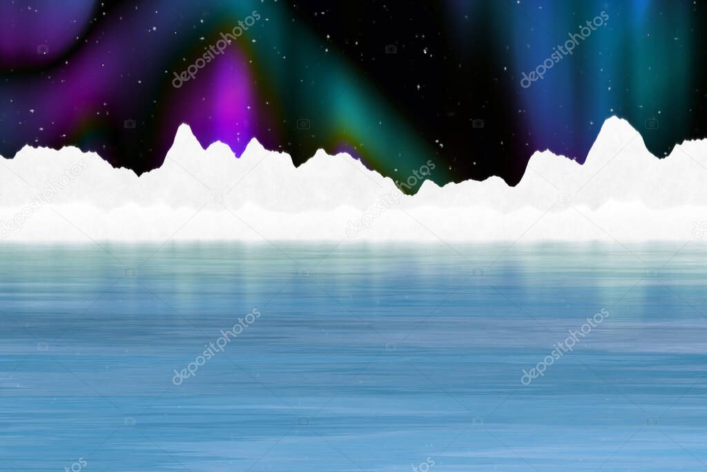 Arctic background  with iceberg   