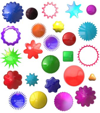 Tasarım projesi için parlak İşaretleyici ögeleri 