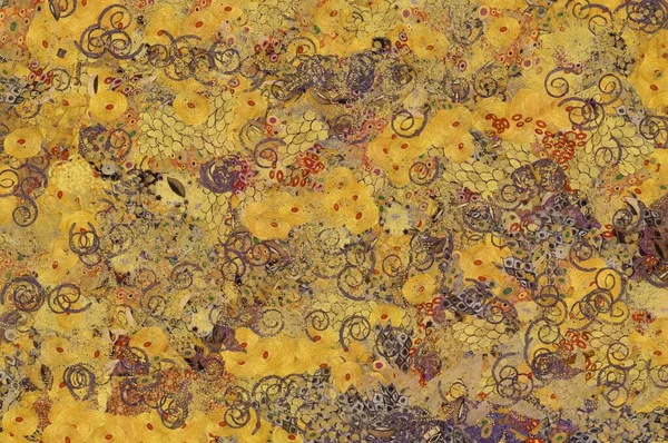 Gustav Klimt tarzında geniş soyut arkaplan 