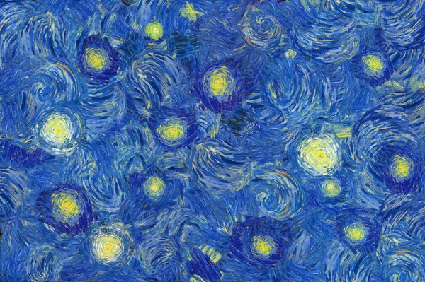 Wide Abstract Background Van Gogh Style — Stock Photo, Image