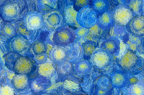 Ευρύ Αφηρημένο Υπόβαθρο Στυλ Van Gogh — Φωτογραφία Αρχείου