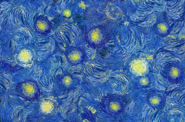Breiter Abstrakter Hintergrund Van Gogh Stil — Stockfoto