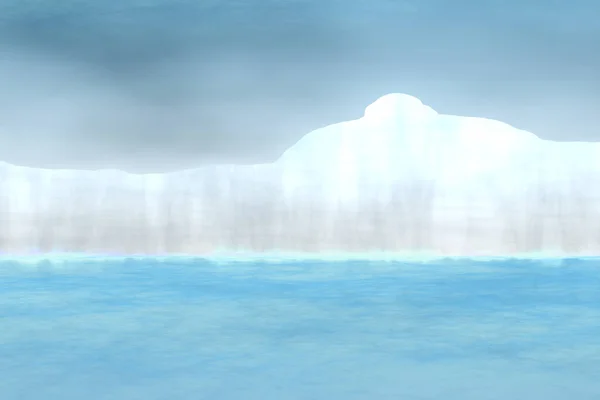 Arctic background  with iceberg  - 3D illustration