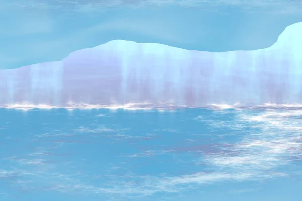 Arctic background  with iceberg   - 3D illustration
