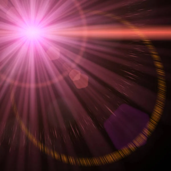 レンズの太陽の輝きフレア — ストック写真