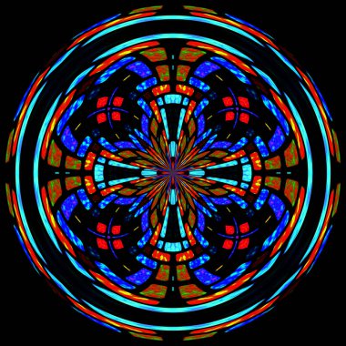 Lekeli cam ilahi bir gül.