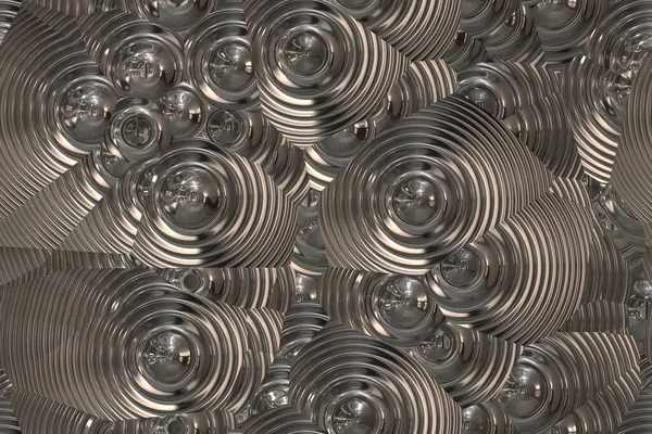 Wide Repeating Absract Metal Bubble Background — Stock Photo, Image