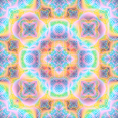 Devamlı fraktal astral dünya düzeni. Ruhsal trans görüşü.  