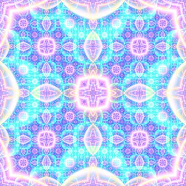 Devamlı fraktal astral dünya düzeni. Ruhsal trans görüşü.  