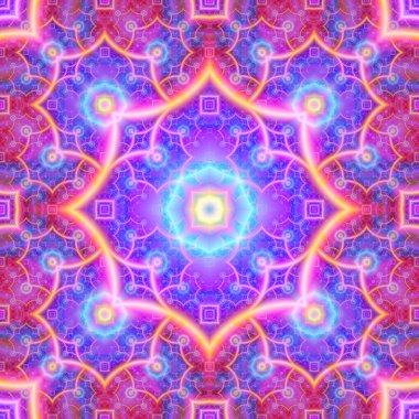 Devamlı fraktal astral dünya düzeni. Ruhsal trans görüşü.  