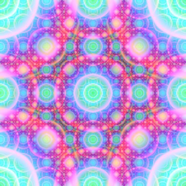 Devamlı fraktal astral dünya düzeni. Ruhsal trans görüşü.  