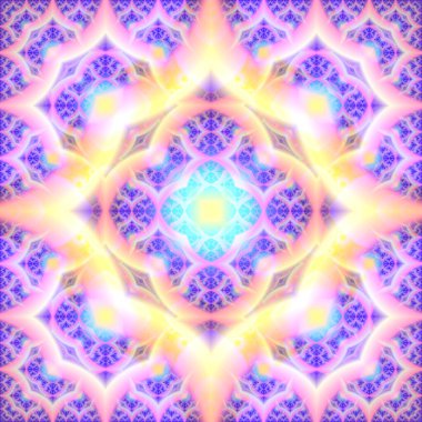 Devamlı fraktal astral dünya düzeni. Ruhsal trans görüşü.  