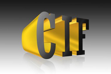 CIF harfleri - 3D illüstrasyon