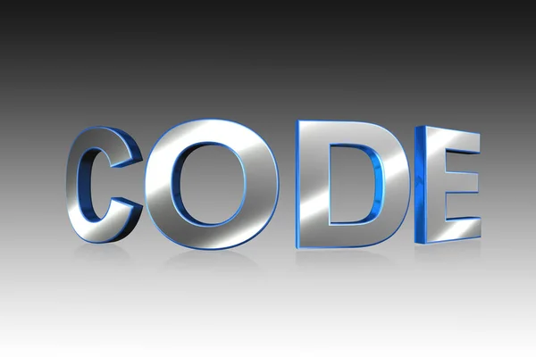 Code字体 3D插图 — 图库照片