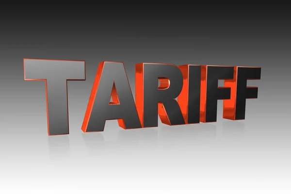 Tariff Lettering Illustration — Stock Photo, Image