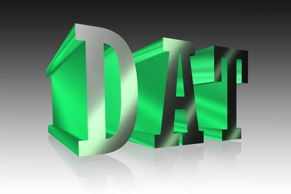 Dat字体 3D插图 — 图库照片