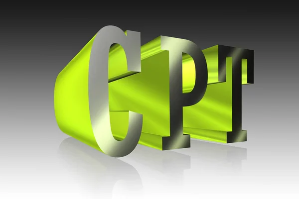 Cpt字体 3D插图 — 图库照片