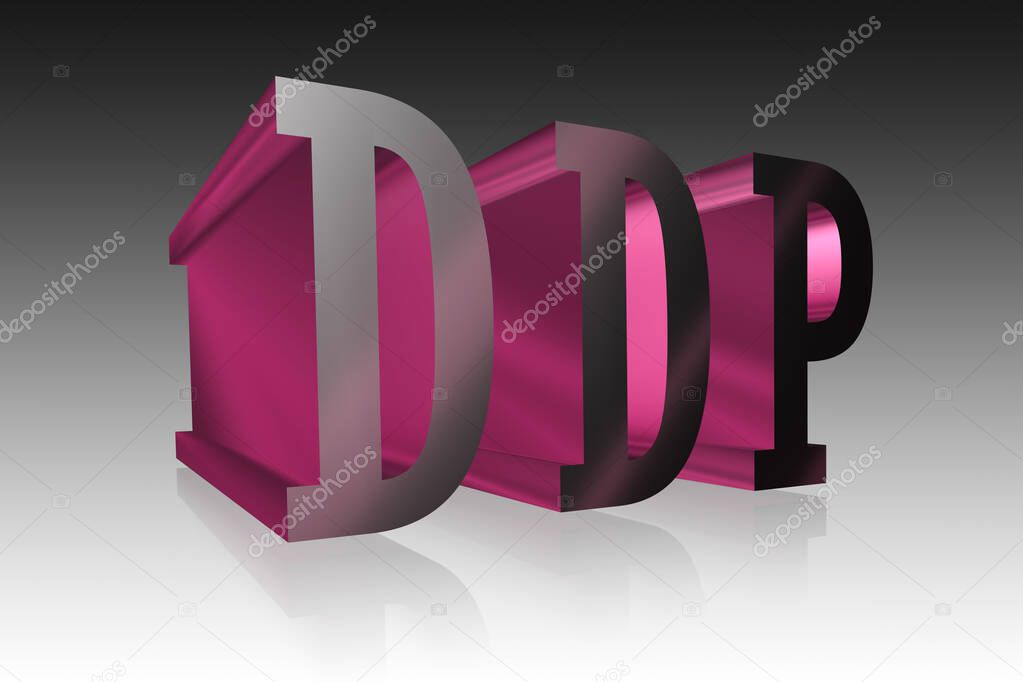 DDP lettering - 3D illustration