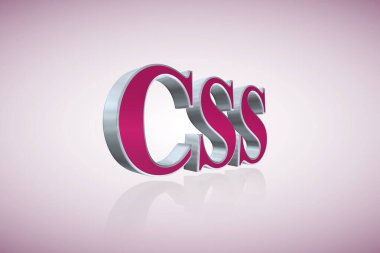 CSS harfleri - 3D illüstrasyon