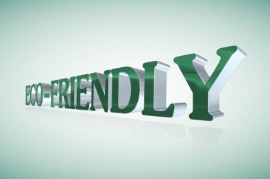 Çevre dostu harfler - 3D illüstrasyon