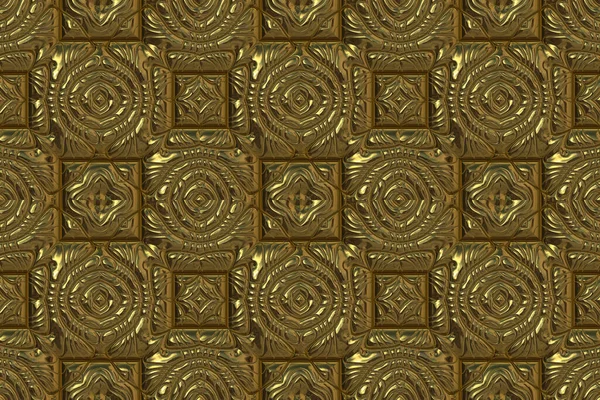 Wide Abstract Golden Repeating Background — Stock Photo, Image