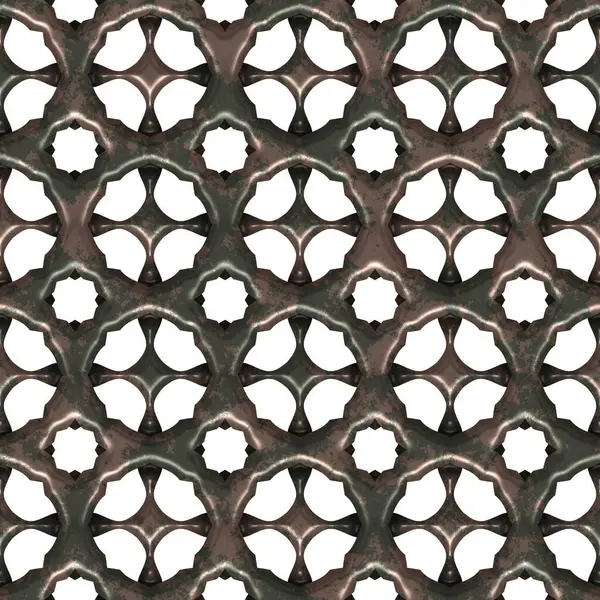 Repeating Forged Metal Lattice Background — Stock Photo, Image