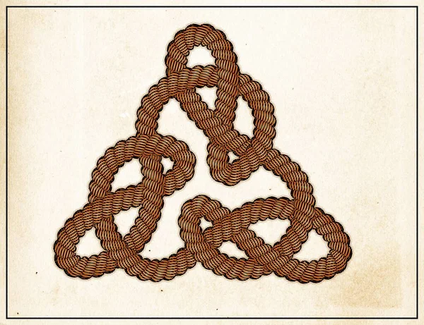 Triangle Celtic Knot Halftone Vintage Poster — Stock Photo, Image