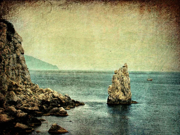 Sea Bay Grunge Vintage Photo — Stock Photo, Image
