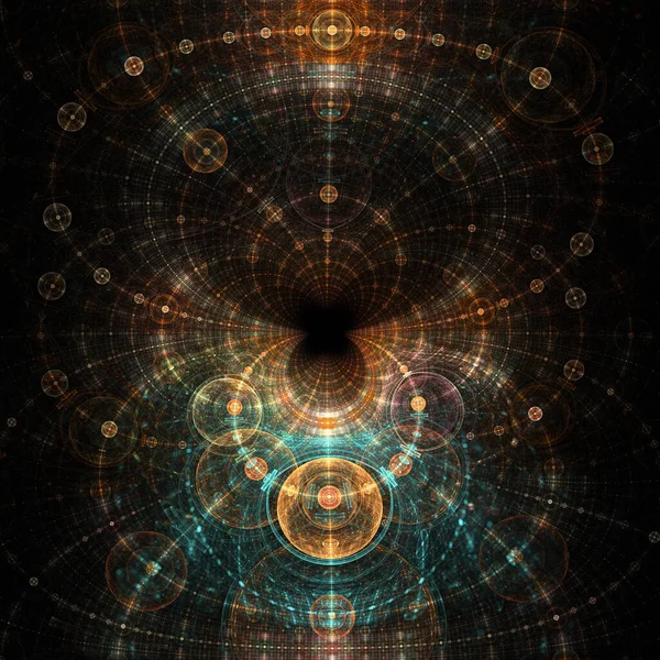 SteamPunk Fraktal Arkaplan - Evrenin Haritası - Fraktal Sanat