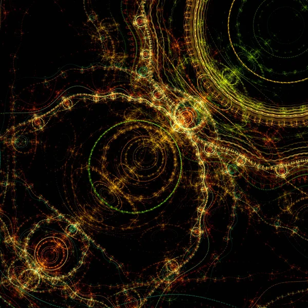 Steampunk Fractal Background Universe Clockwork Fractal Art — Stock Photo, Image