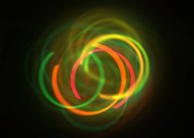 Neon Parlak Yay - Fraktal Sanat