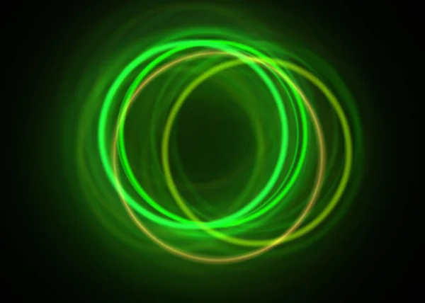 Neon Shining Rings Fractal Art — Φωτογραφία Αρχείου